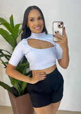 Cropped Canelado - Ref 10047