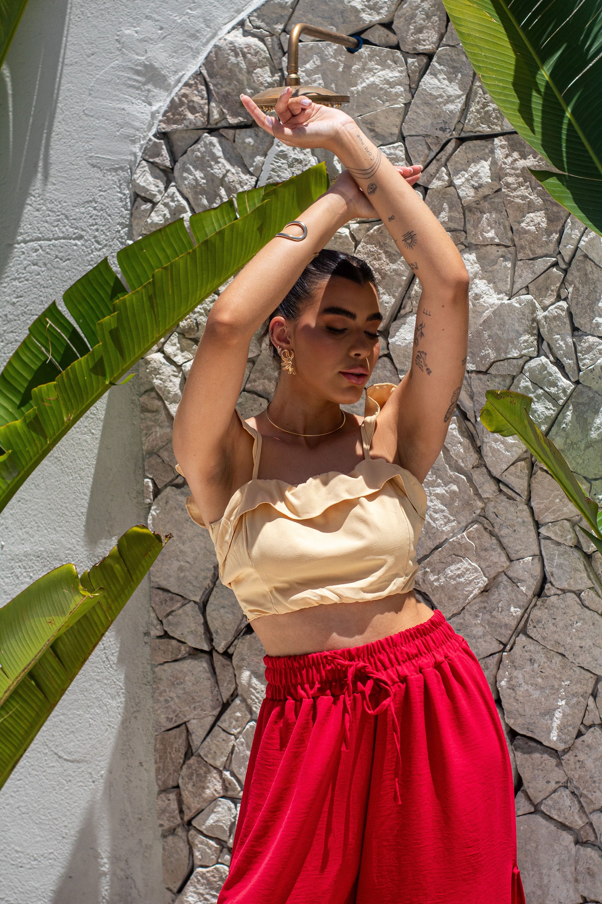 Cropped em Crepe Seda - Ref 4845