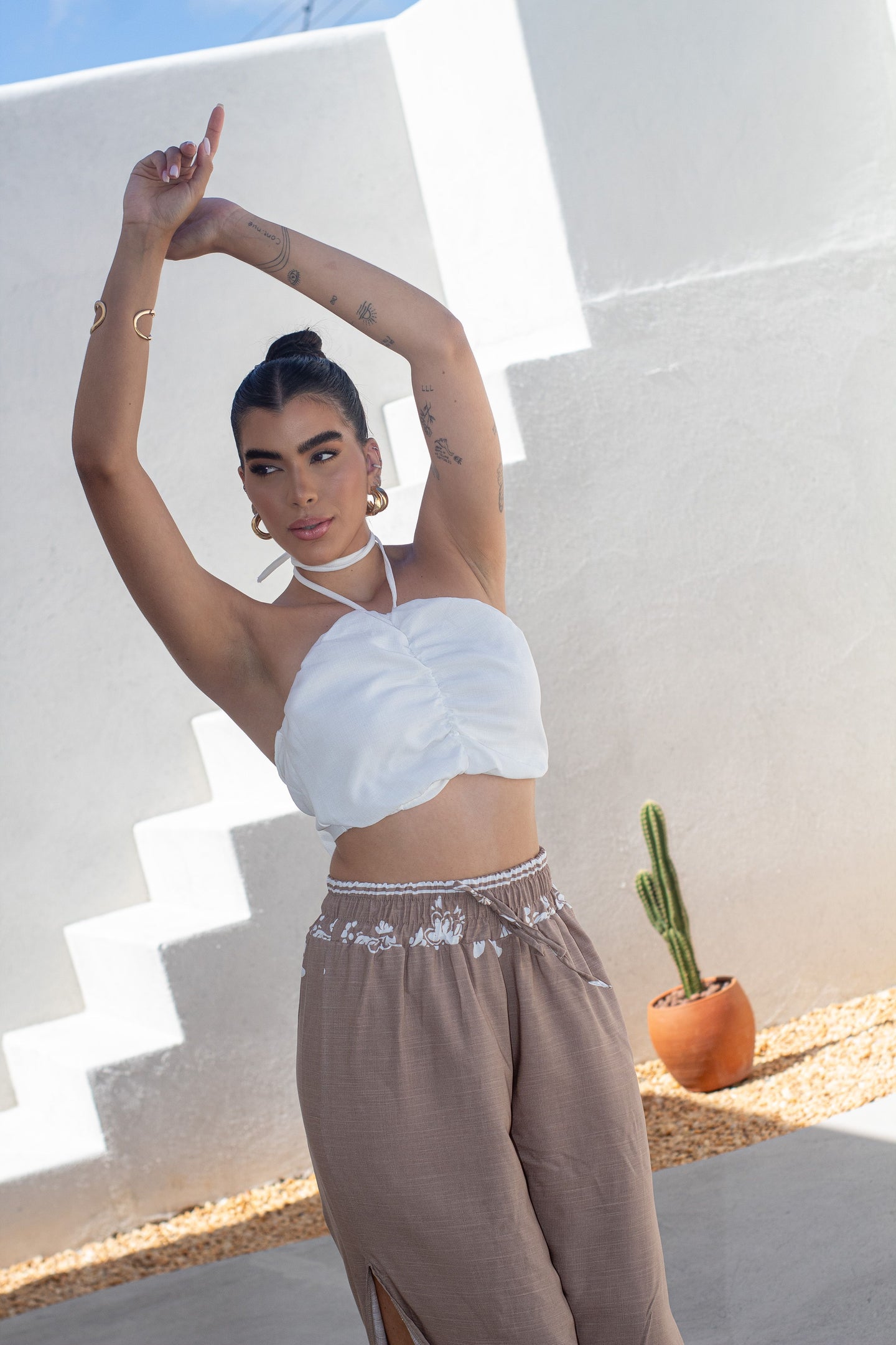 Cropped em Crepe linho - Ref 5008