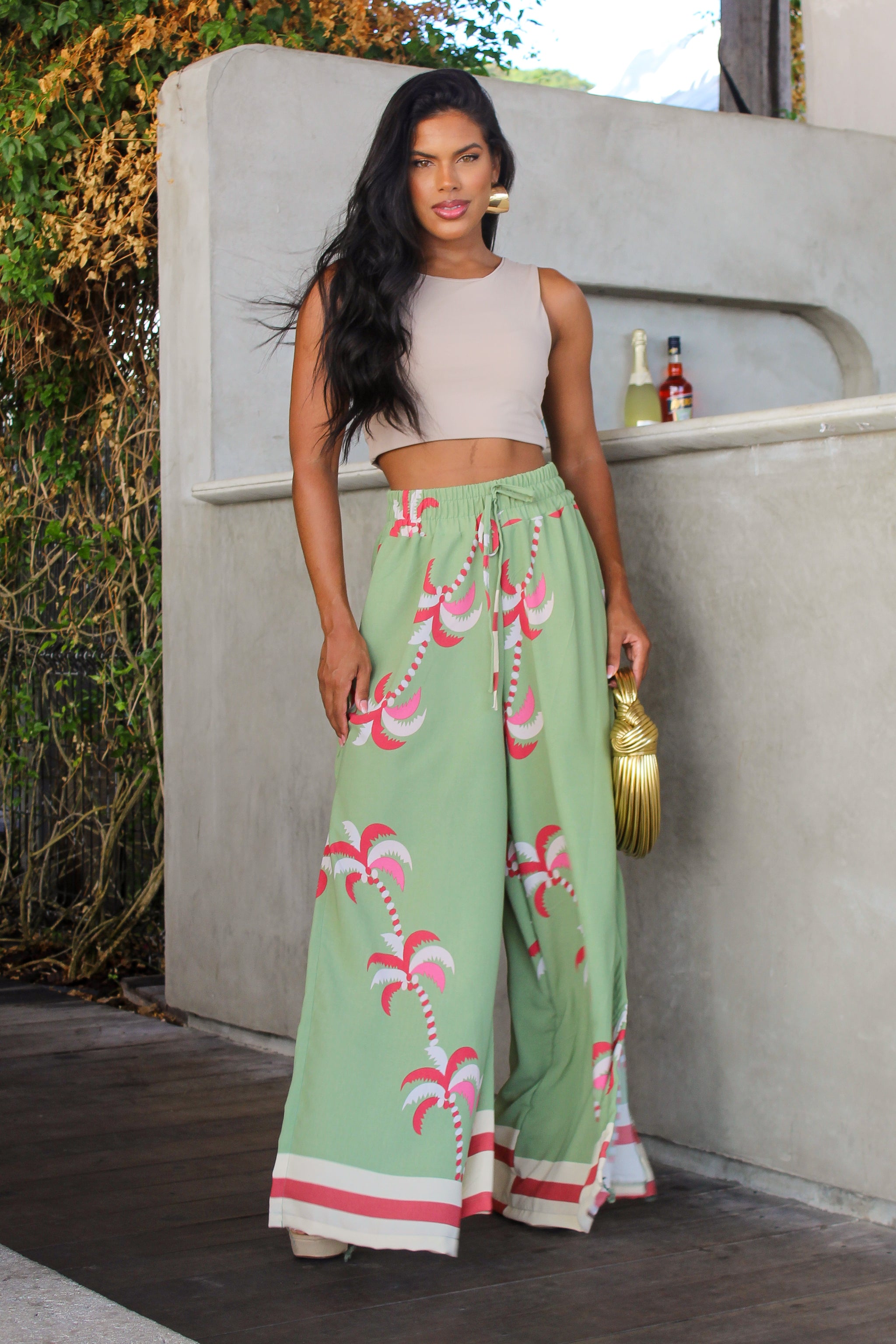 Calça Pantalona em Viscolinho - Ref 1512