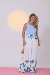 Calça Pantalona em Viscolinho - Ref 1512