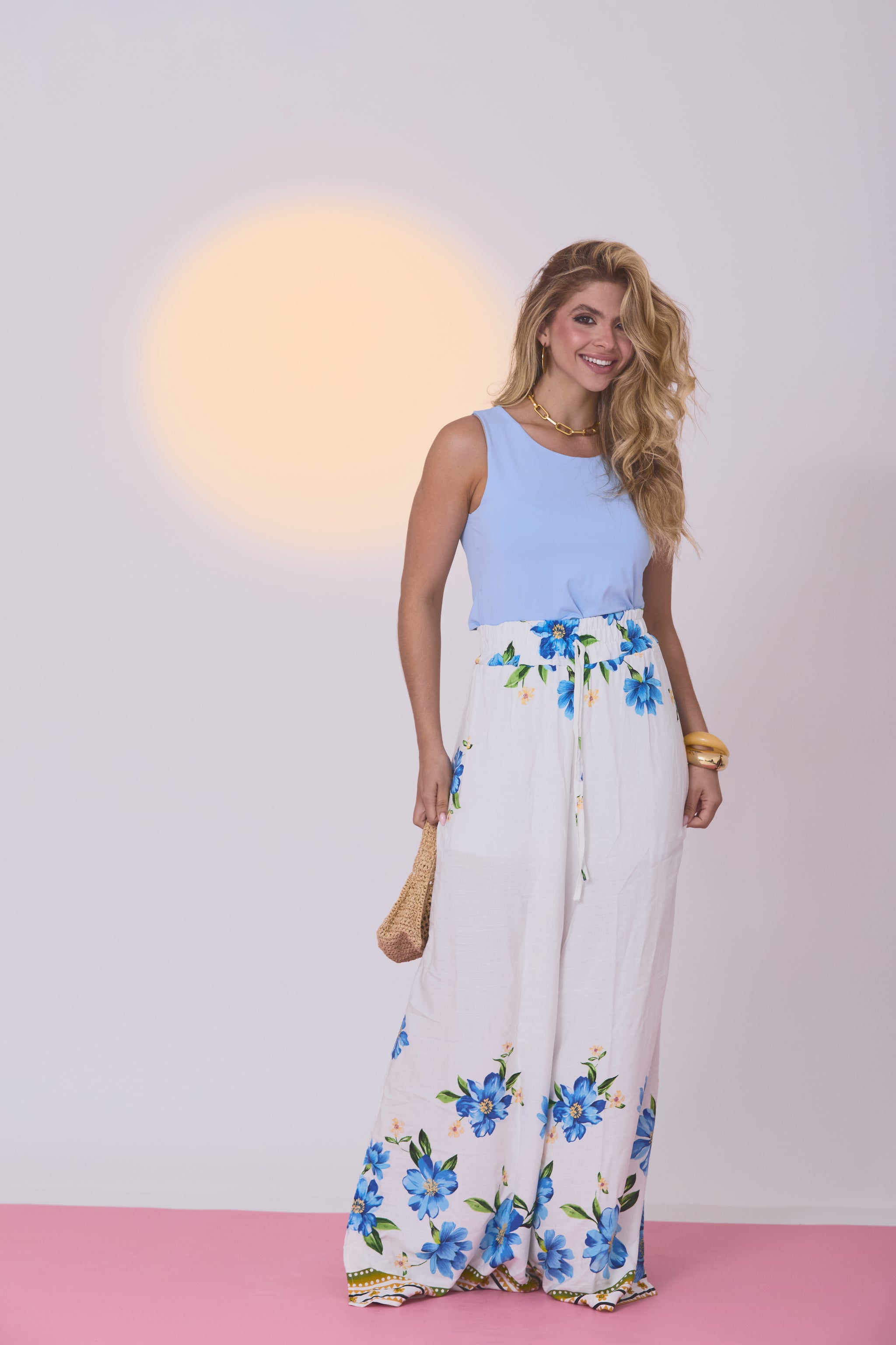 Calça Pantalona em Viscolinho - Ref 1512