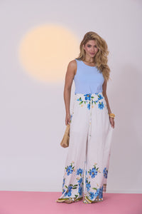 Calça Pantalona em Viscolinho - Ref 1512