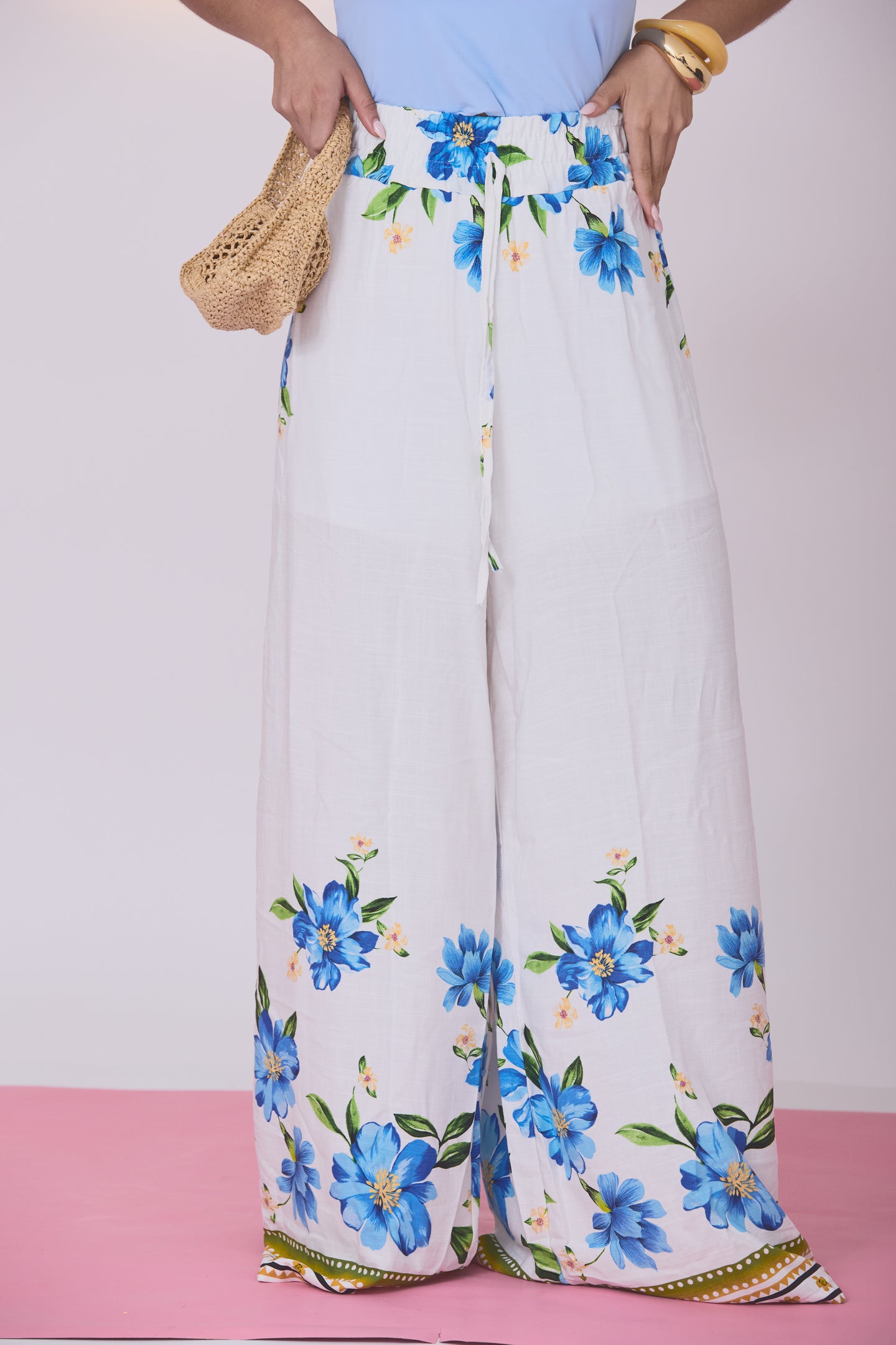 Calça Pantalona em Viscolinho - Ref 1512