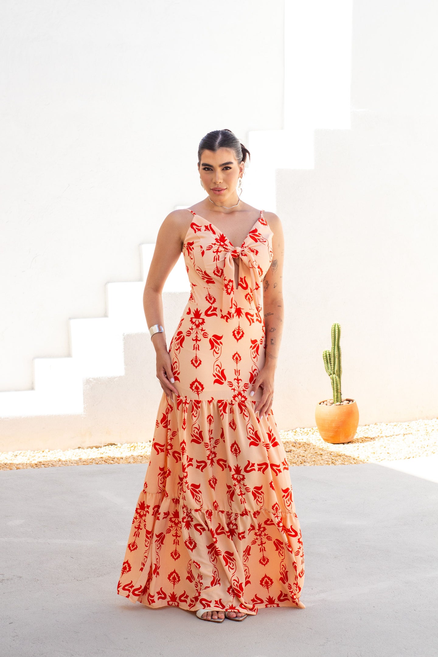 Vestido Longo em Crepe - Ref 2763