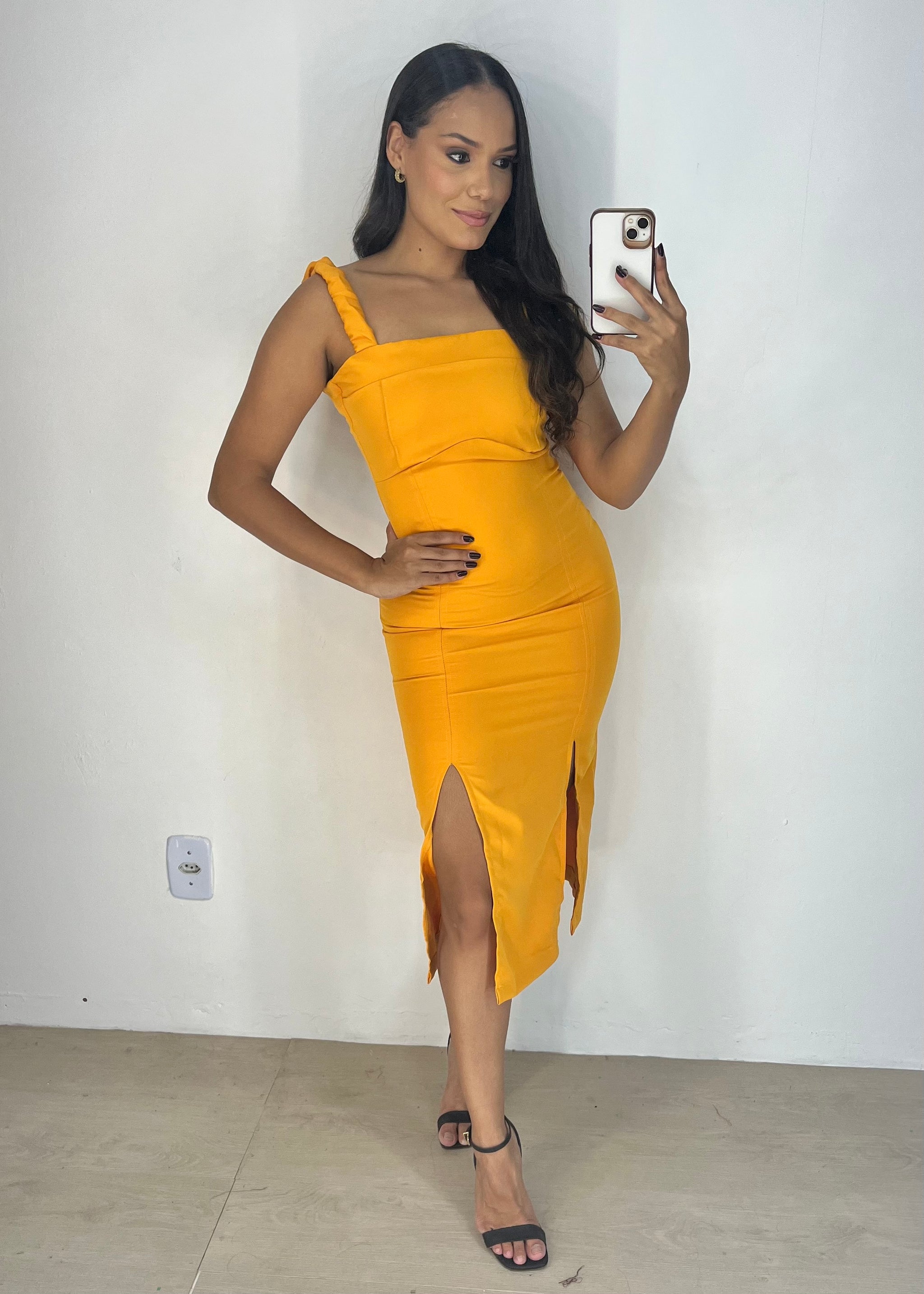Vestido Midi em Alfaiataria - Ref 4466
