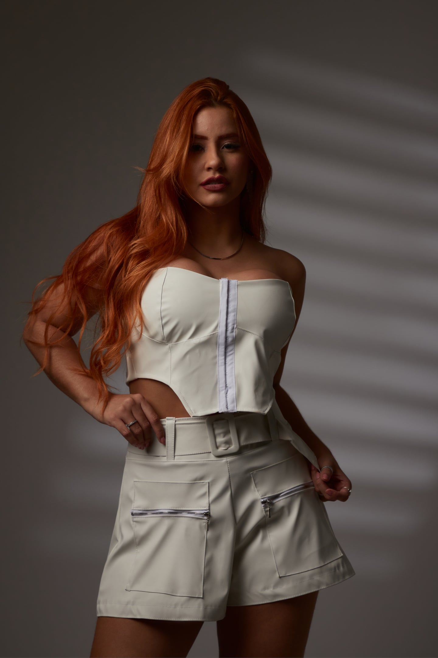 Corselet em Couro Fake - Ref 4537