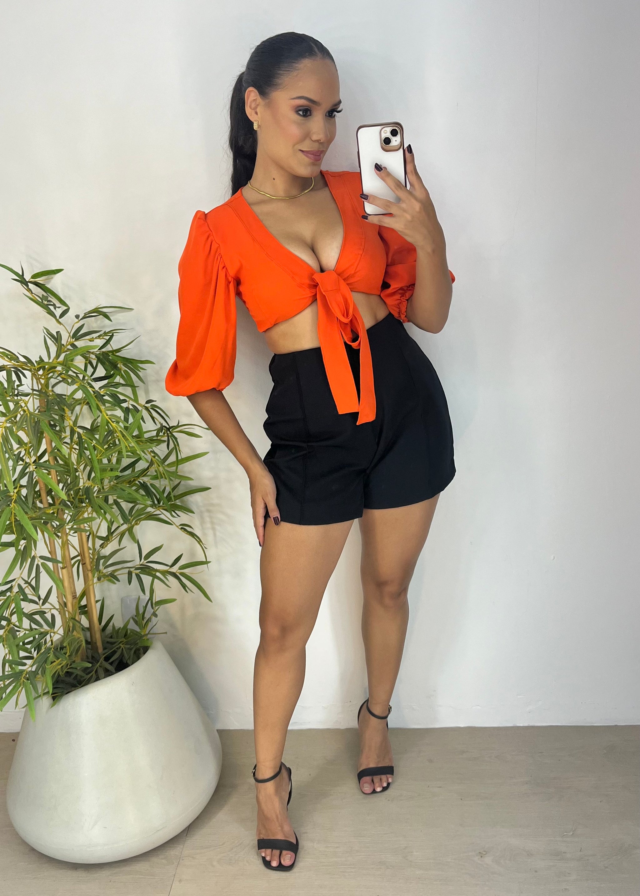 Cropped em Crepe - Ref 4832