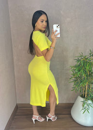 Vestido Midi Canelado - Ref 5015