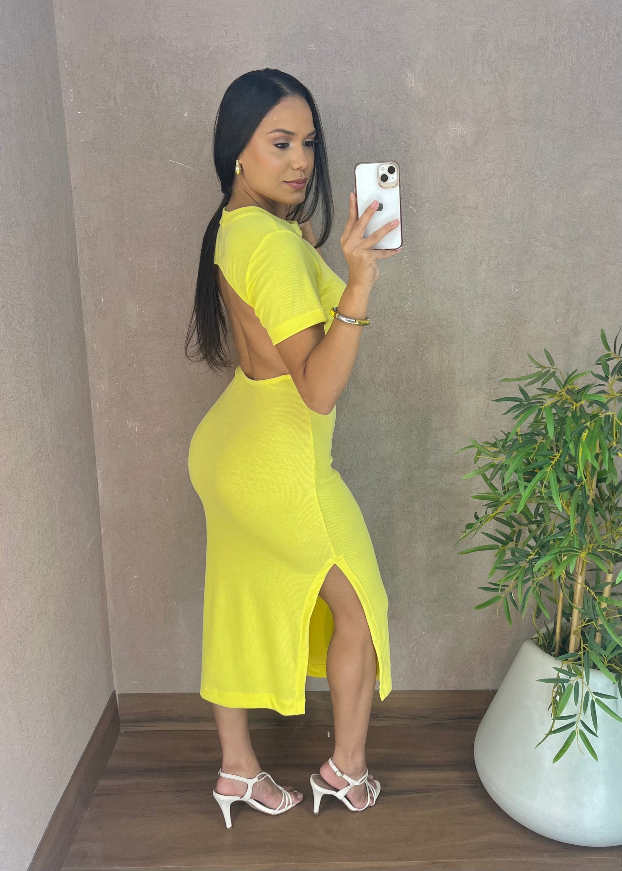 Vestido Midi Canelado - Ref 5015