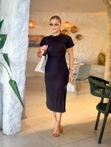 Vestido Midi Canelado - Ref 5015