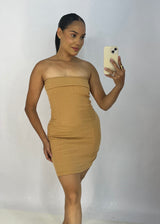 Vestido Curto Canelado - Ref 5023