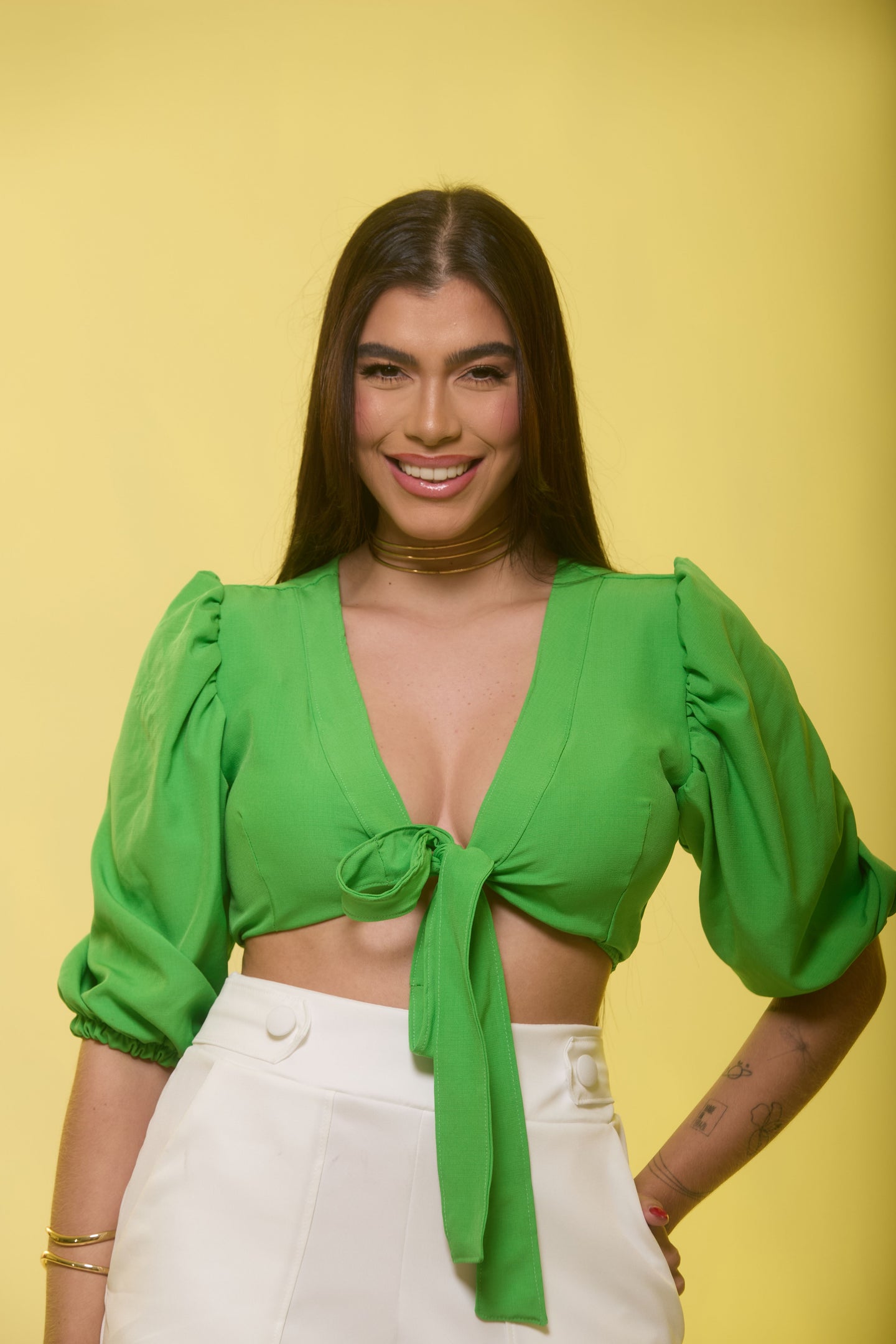 Cropped em Crepe - Ref 4832