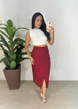 Saia Midi em Linho - Ref 5128