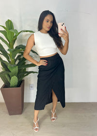 Saia Midi em Linho - Ref 5128