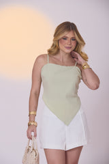 Cropped Lenço em Crepe Milão - Ref 5955