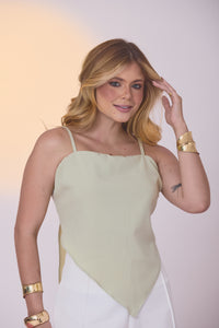 Cropped Lenço em Crepe Milão - Ref 5955