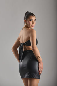 Cropped em Couro Fake - Ref 5316