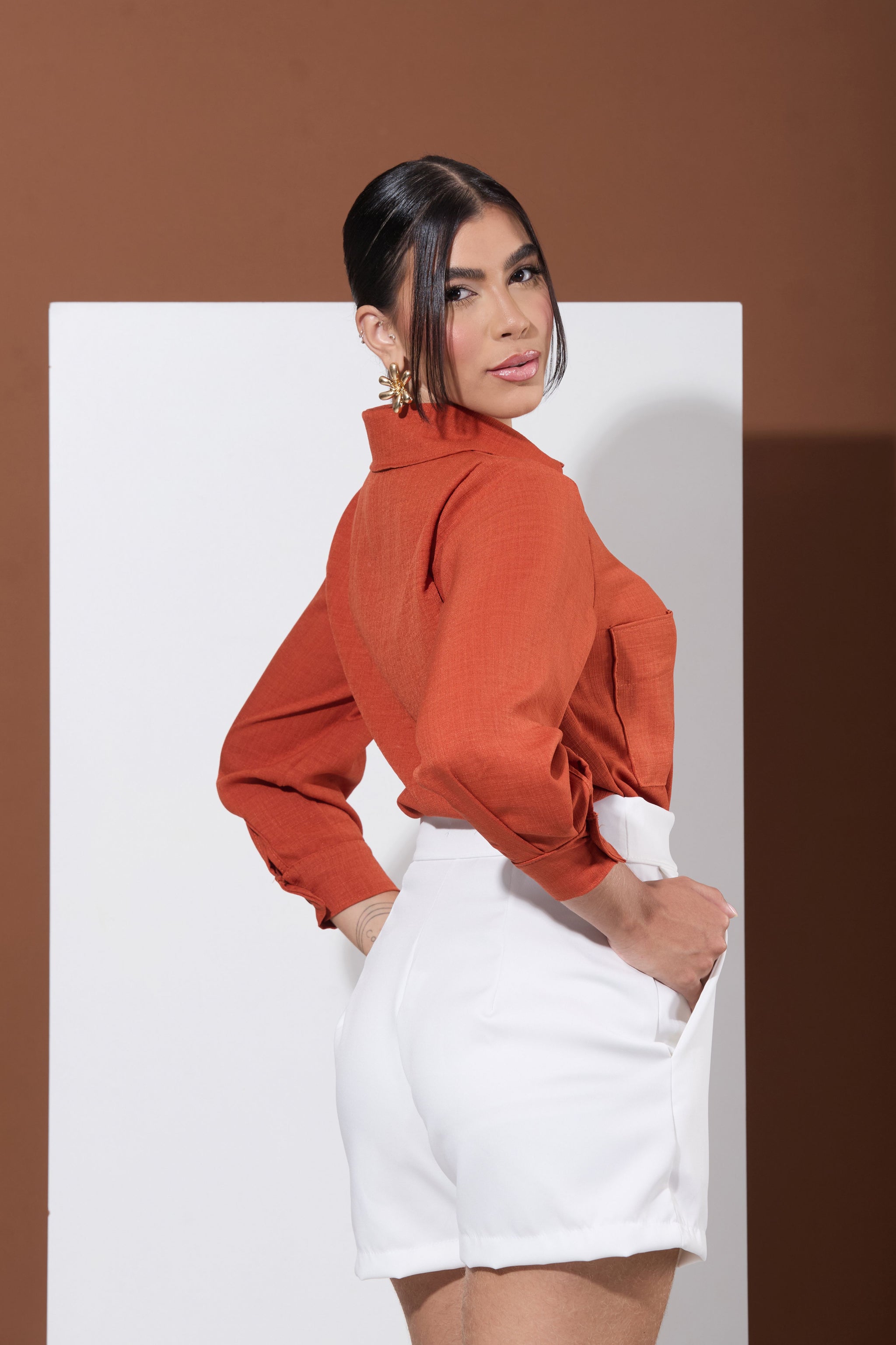 Camisa em Linho Rustico - Ref 5319
