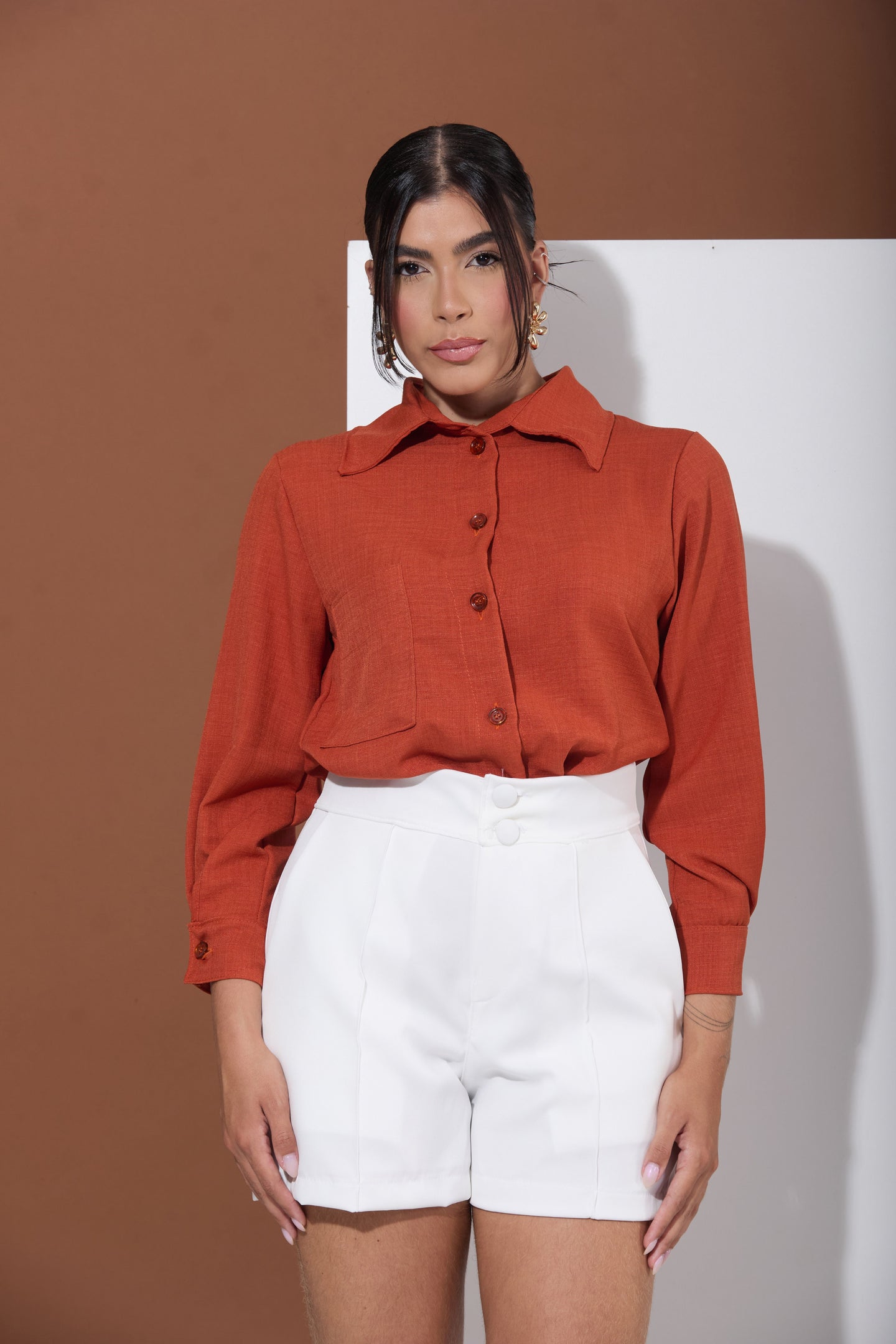 Camisa em Linho Rustico - Ref 5319