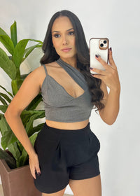 Cropped Canelado - Ref 10046