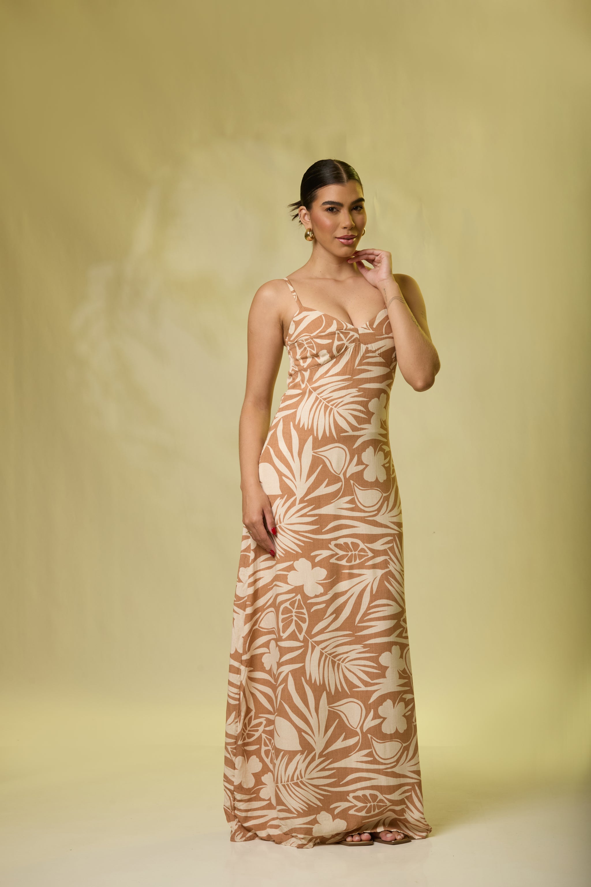 Vestido Longo em Viscolinho - Ref 5522