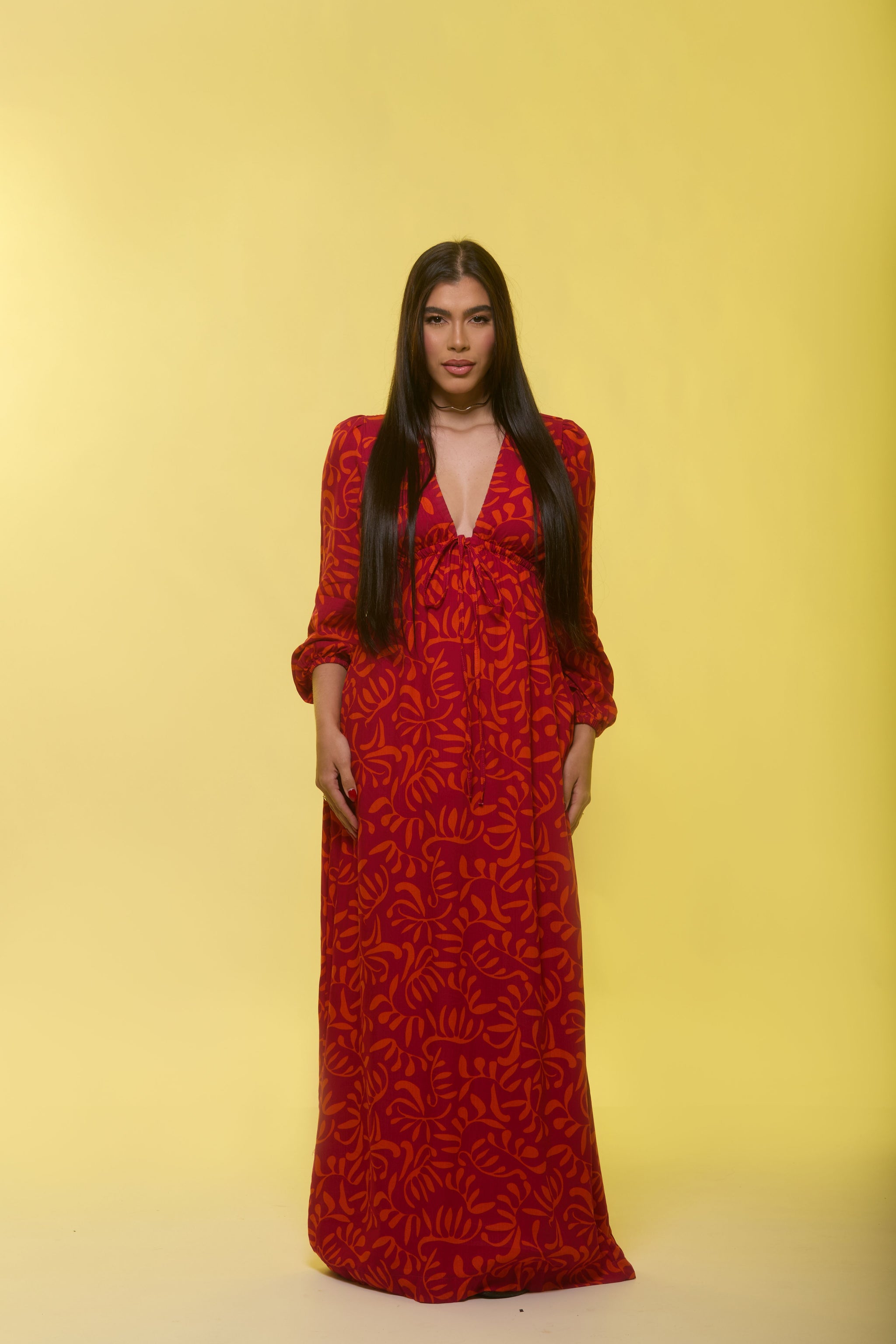 Vestido Longo em Viscolinho - Ref 5568
