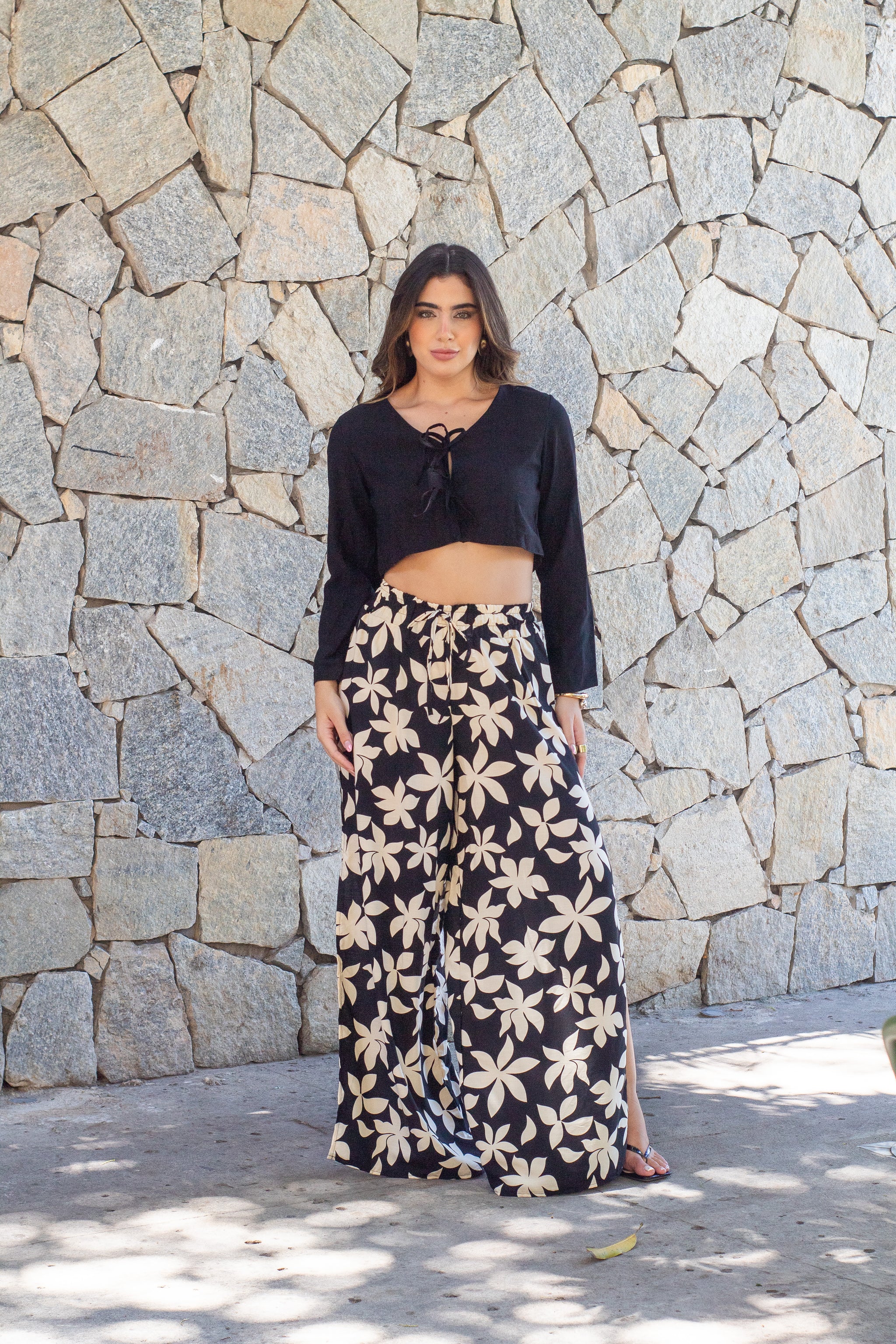 Calça Pantalona em Viscolinho - Ref 1512