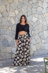 Calça Pantalona em Viscolinho - Ref 1512
