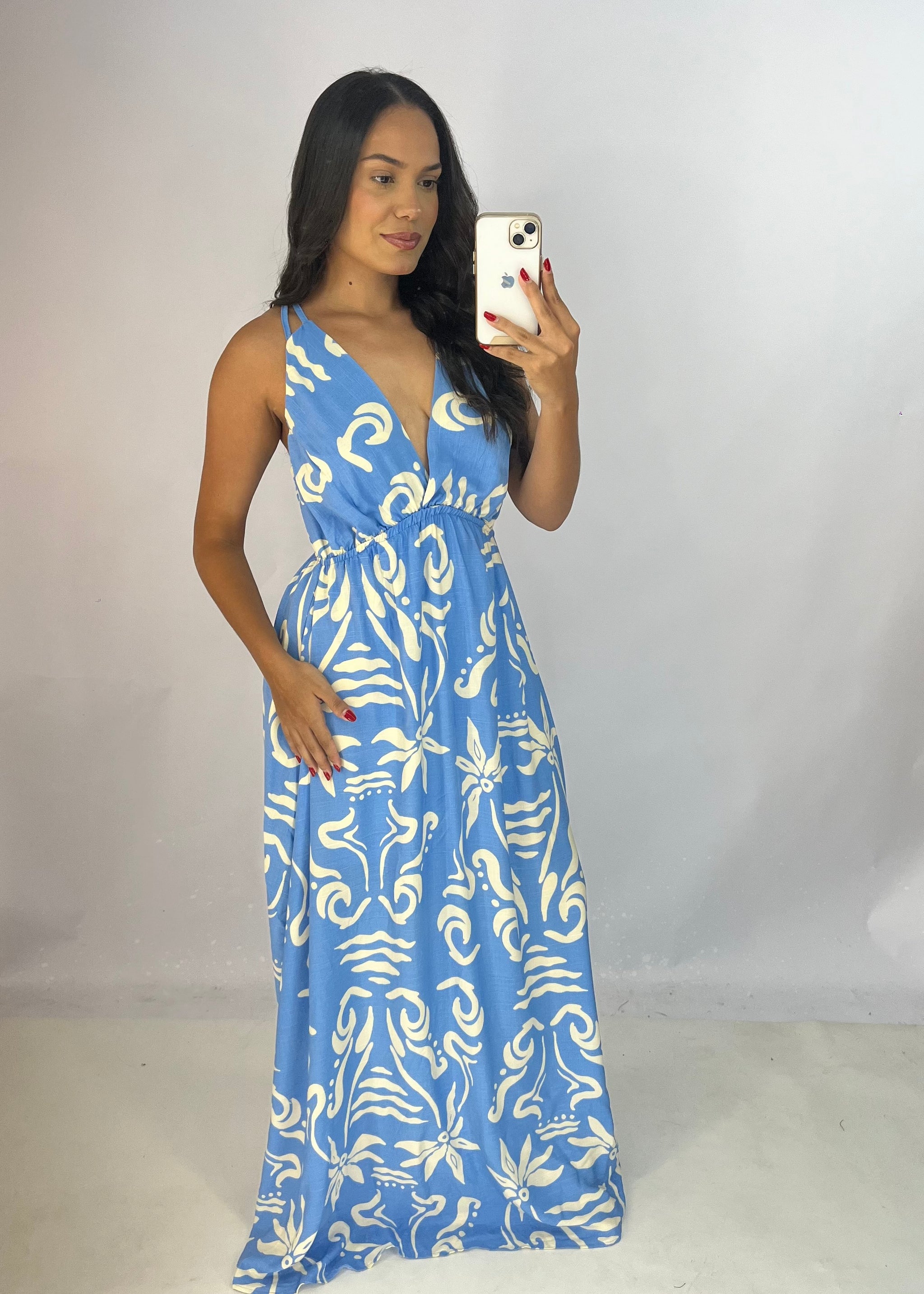 Vestido Longo em Viscolinho - Ref 5865