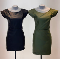 Vestido em Couro Fake - Ref 6202