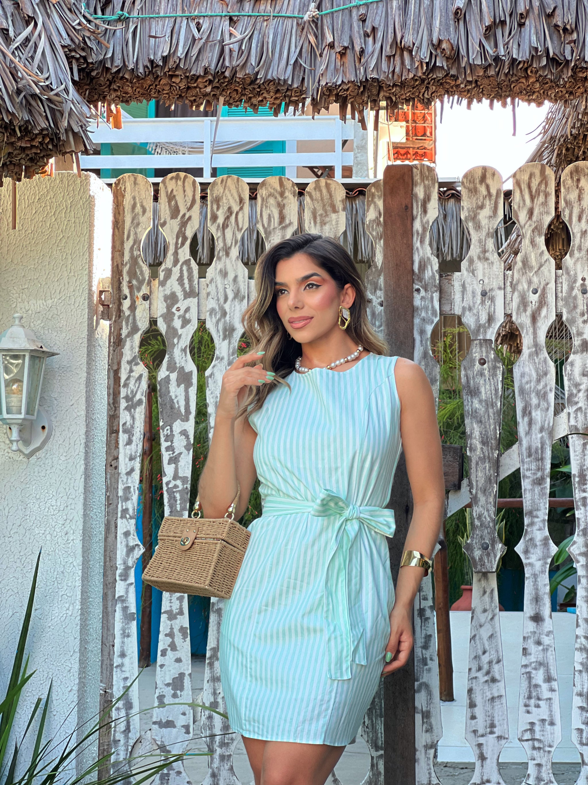 Vestido em Tricoline - Ref 1312