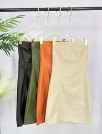 Vestido em Couro - Ref 6175